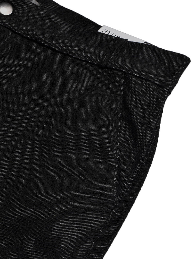 Louis Vicaci Super Stretchy Slim Fit Interlock Denim For Men-Black with Noise-BR13036
