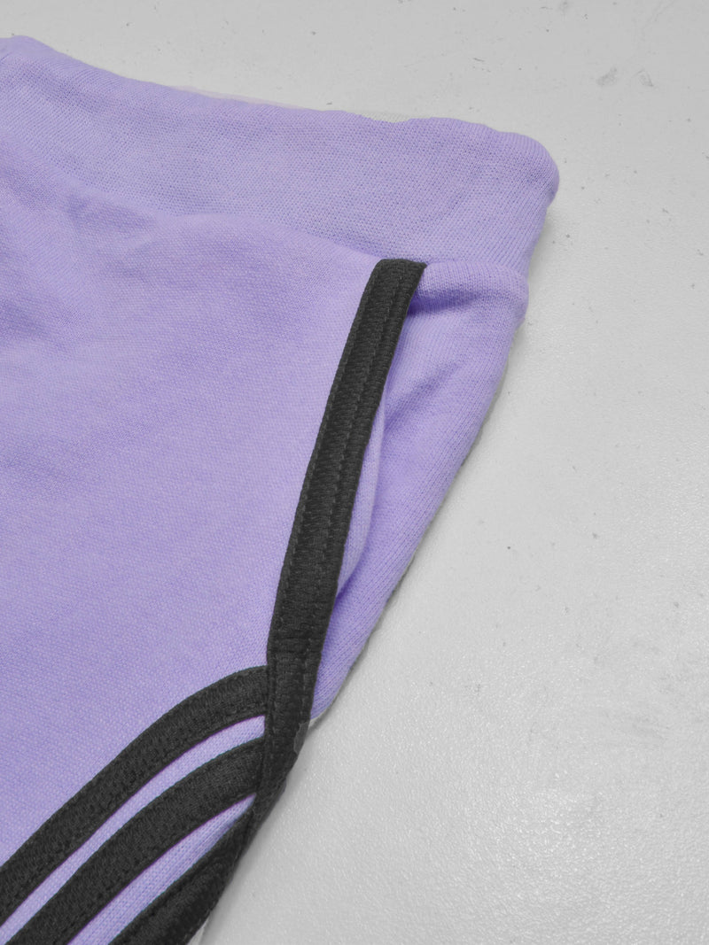 Summer Jersey Slim Fit Bermuda Short For Men-Light Purple with Stripes-SP1774/RT2435