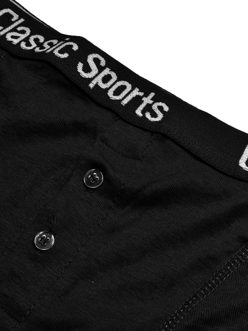 Classic Sport Single Jersey Boxer Brief For Men-Black-BR799