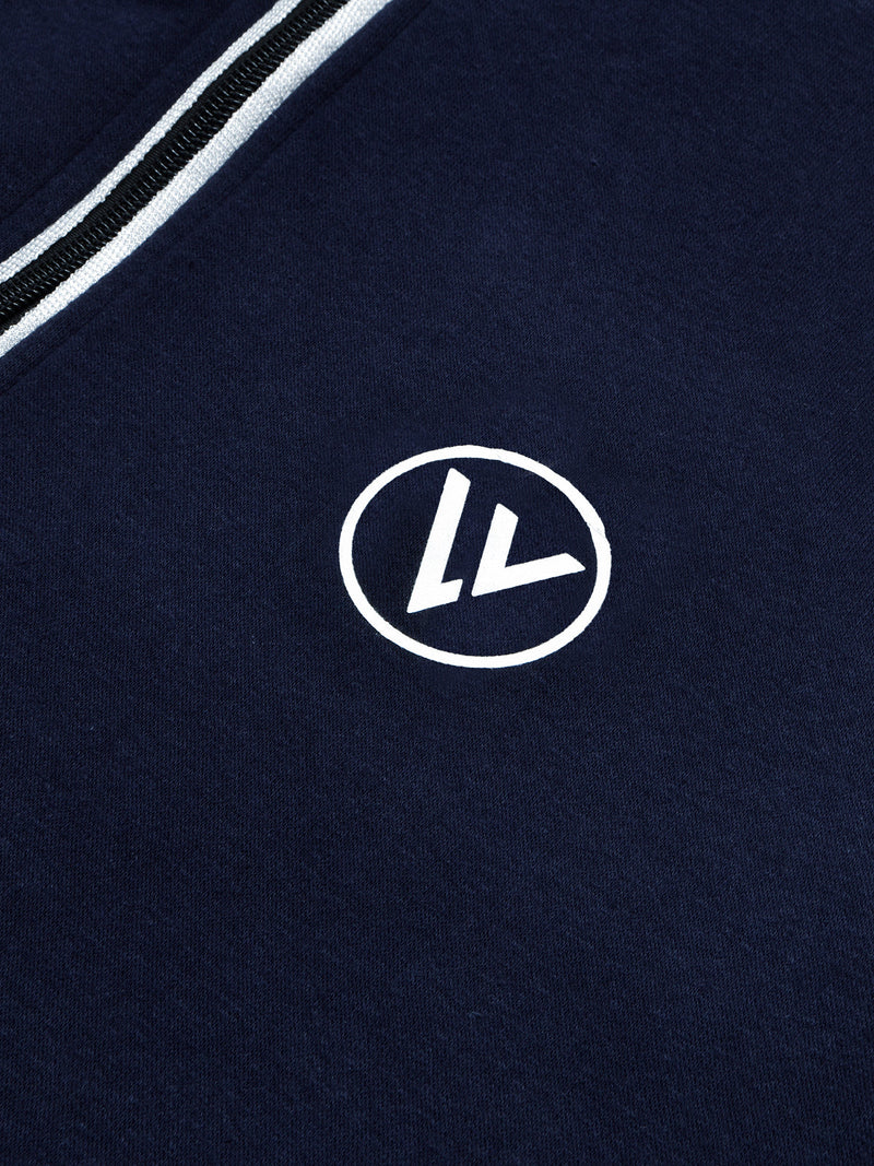 Louis Vicaci Fleece Zipper Tracksuit For Men-Dark Navy-BR830