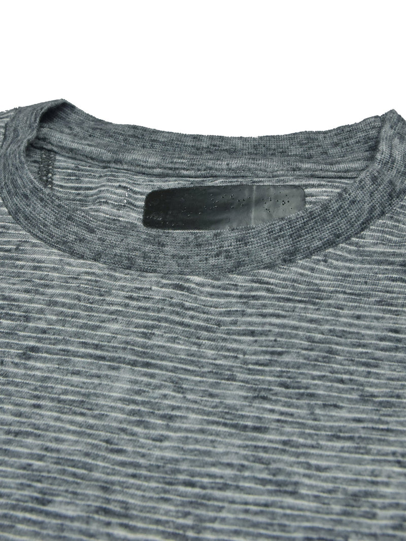 Maxx Crew Neck Long Sleeve Single Jersey Tee Shirt For Kids Grey Melange With Lining SP215