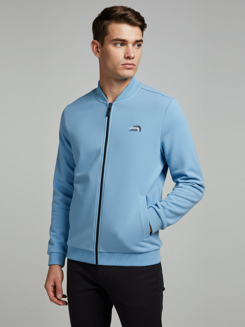 TNF Active Wear Zipper Fur Bomber Jacket For Men-Sky-RT1121