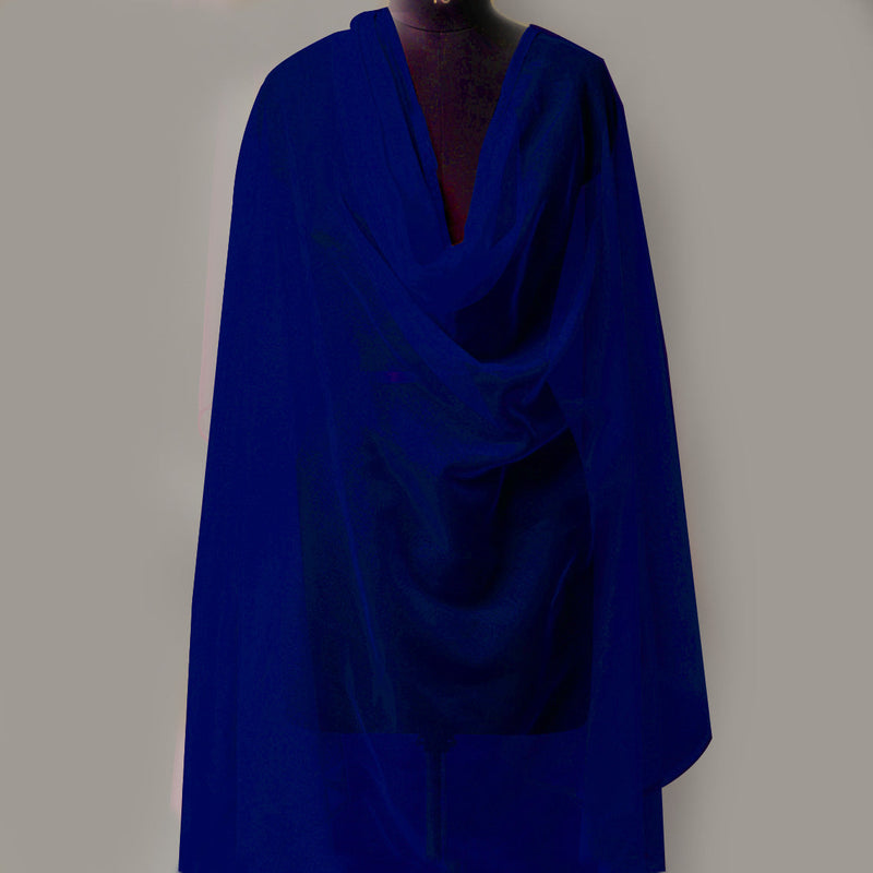 Imported Net Dupatta- Dark Royal Blue