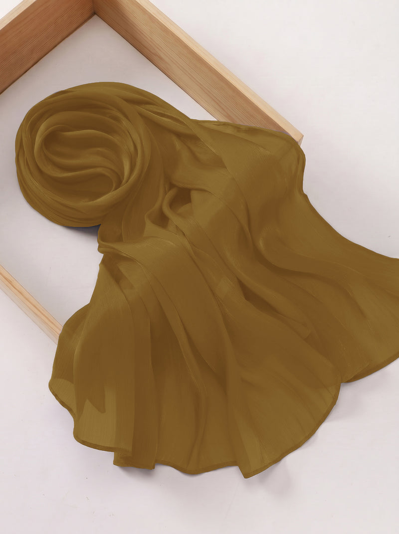 Imported Net Dupatta-Golden