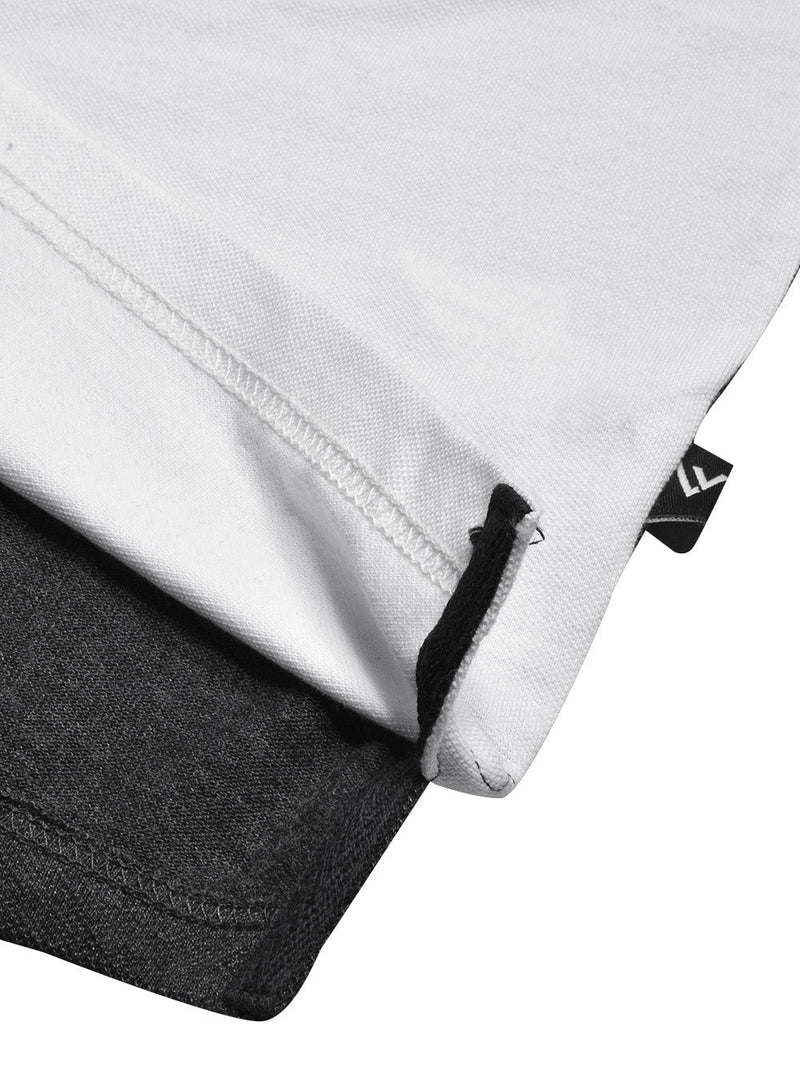 LV Summer Polo Shirt For Men-White with Charcoal-BE818/BR13058