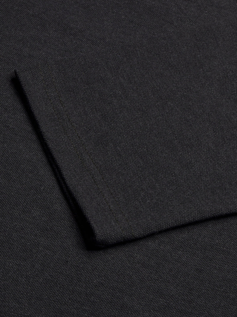Louis Vicaci P.Q Long Sleeve Henley Shirt For Men-Charcoal Melange-BE953/BR13202
