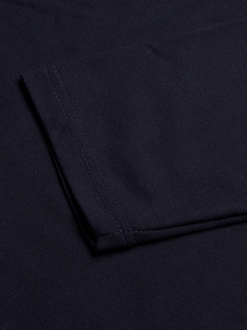 Louis Vicaci P.Q Long Sleeve Henley Shirt For Men-Mid Navy with Yellow-BE955/BR13203