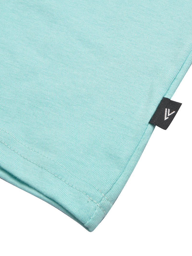 Louis Vicaci Single Jersey Tee Shirt For Kids-Light Cyan-BE1181/BR13422