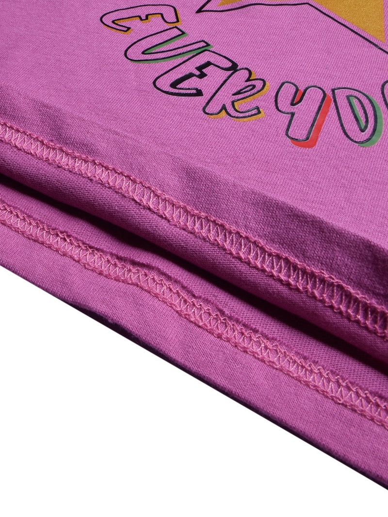 Louis Vicaci Single Jersey Tee Shirt For Kids-Magenta-BE843/BR13082