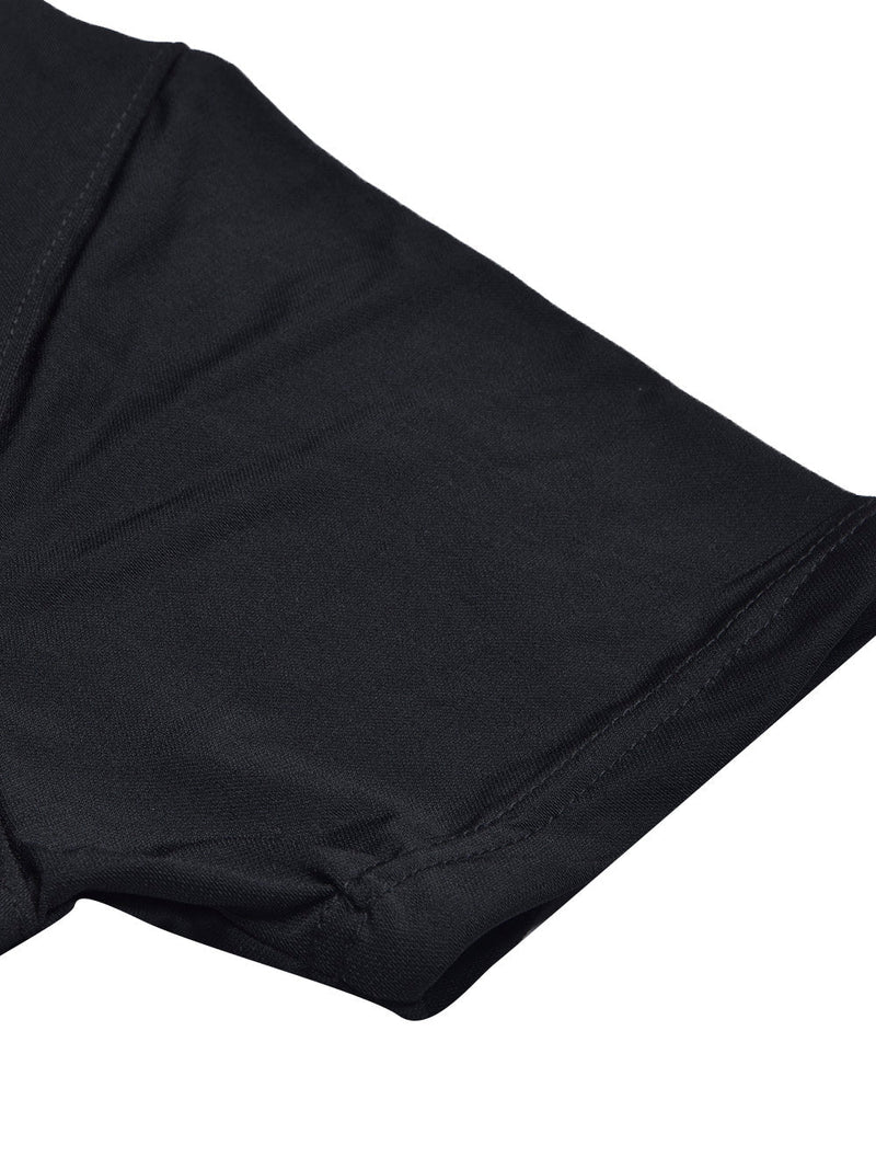 Louis Vicaci Summer Lycra T Shirt For Men-Black-BE1318/BR13561