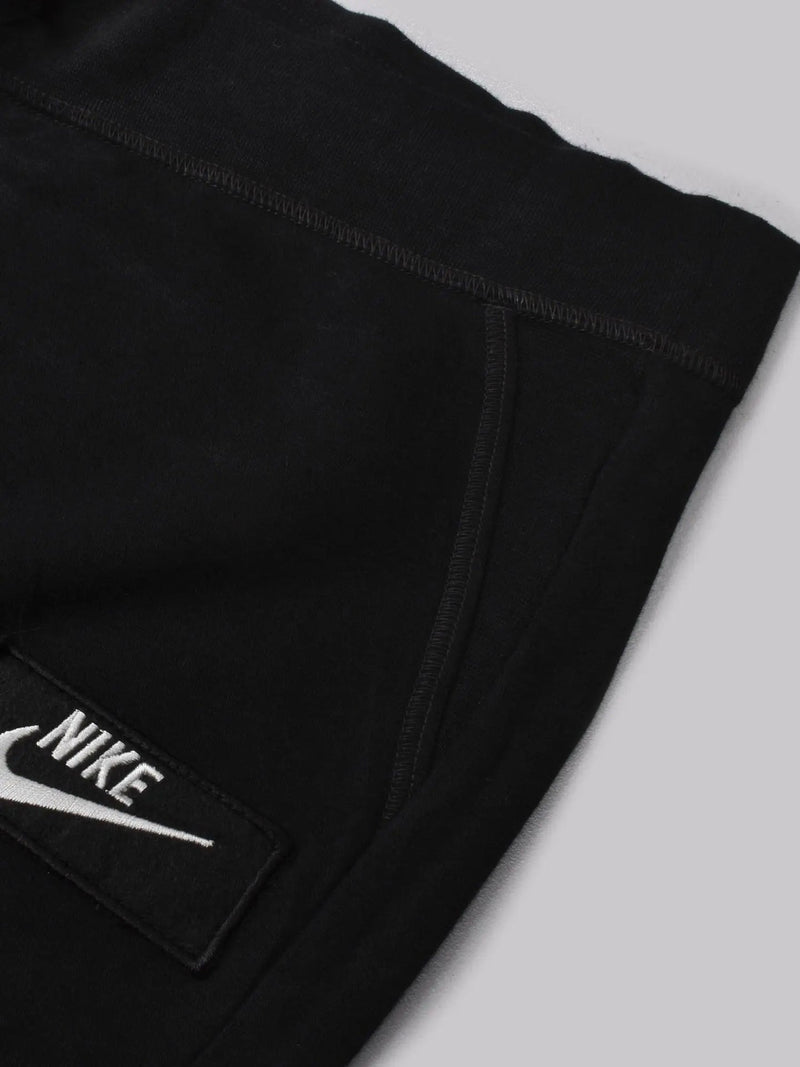 NK Fleece Slim Fit Without Pockets Jogger Trouser For Ladies-Black-SP542/RT2149