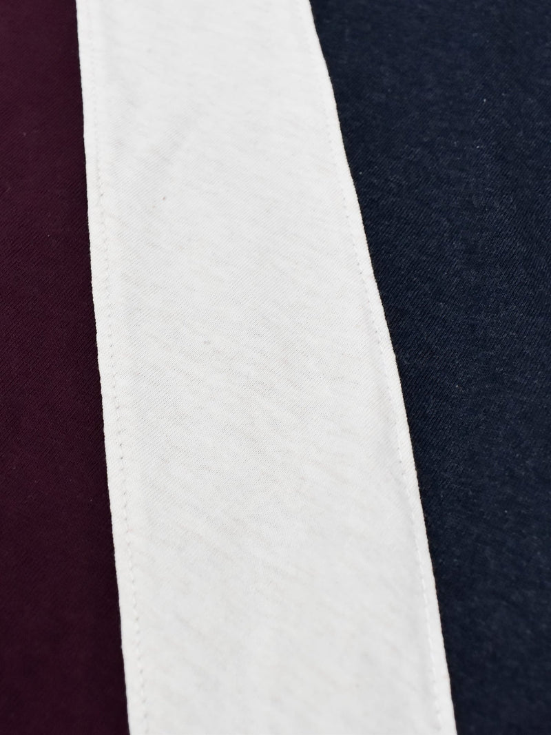 Champion Single Jersey Polo Shirt For Kids-Maroon with Off White & Navy Melange Panels-BE933/BR13180