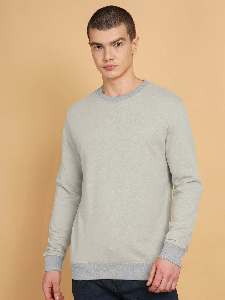 Upgrade Fashion Terry Fleece Funky Style Sweatshirt For Men-Wheat with Grey-NS16