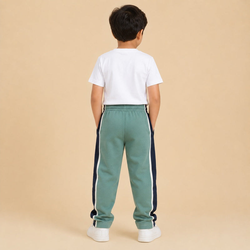 Premium Boys Trouser-Burnt Orange with Navy-T10