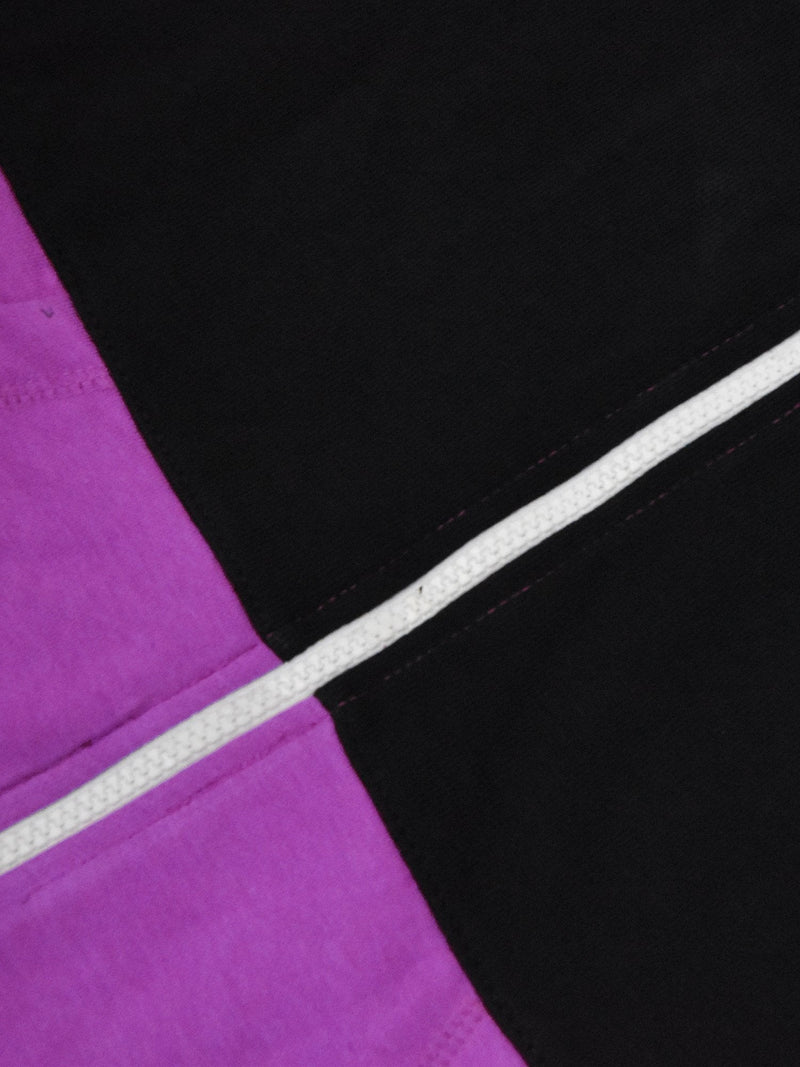 Next Fleece Zipper Hoodie For Men-Dark Magenta with Black Panel-BE15681/SP46