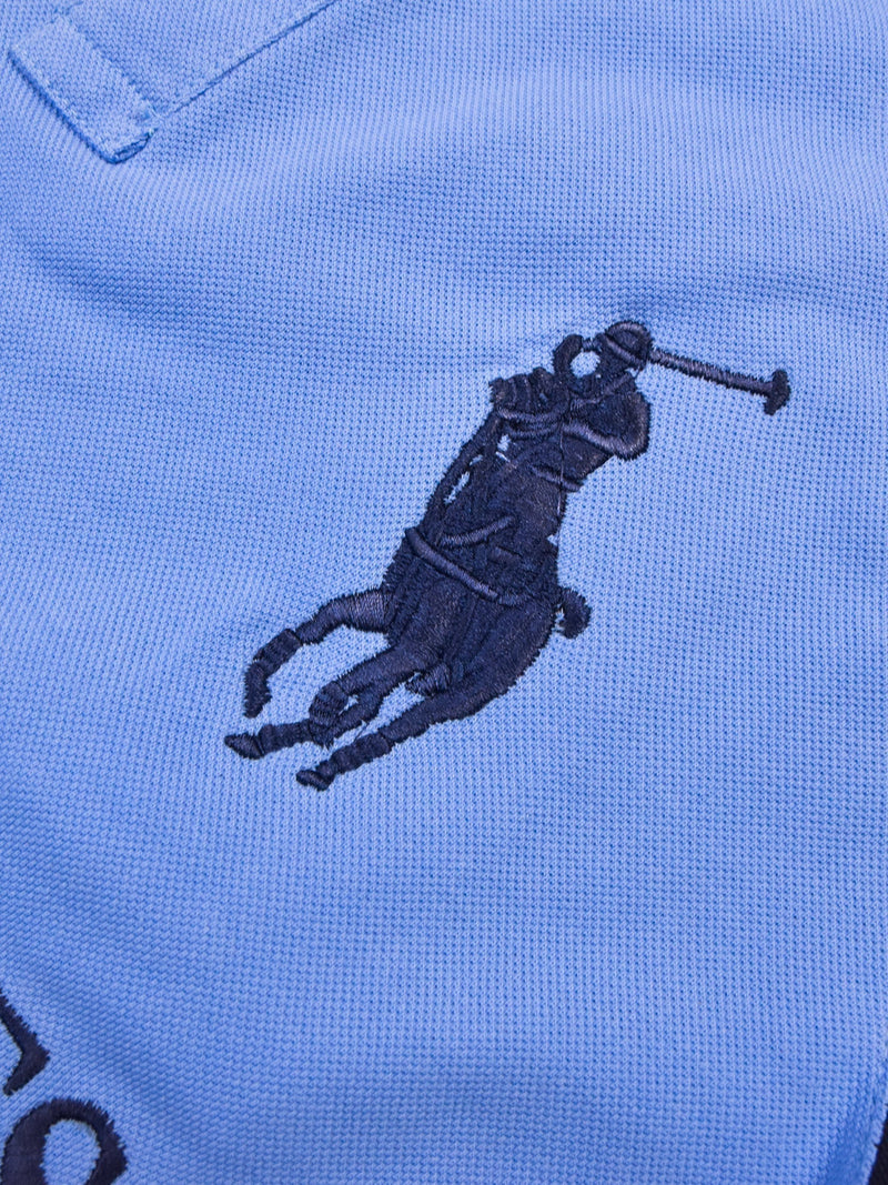 Summer Polo Shirt For Men-Light Blue & Navy-RT780