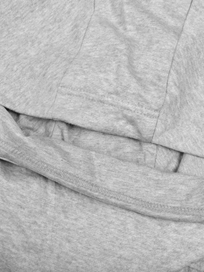 NK Fleece Funnel Neck Pullover Hoodie For Men-Grey Melange-SP393