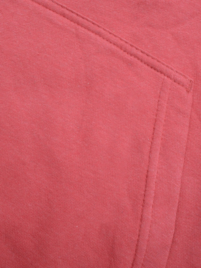 P&B Fleece Pullover Hoodie For Men-Dark Pink Melange With Prussian Blue Panel-SP636/RT2157