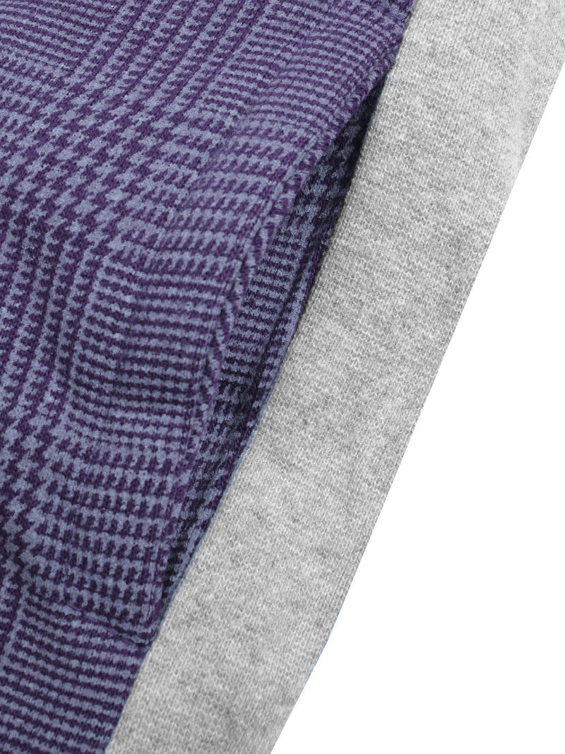 Red Pearl Ribb Slim Fit Jogger Trouser For Kids-Light Purple With All Over Print-SP872